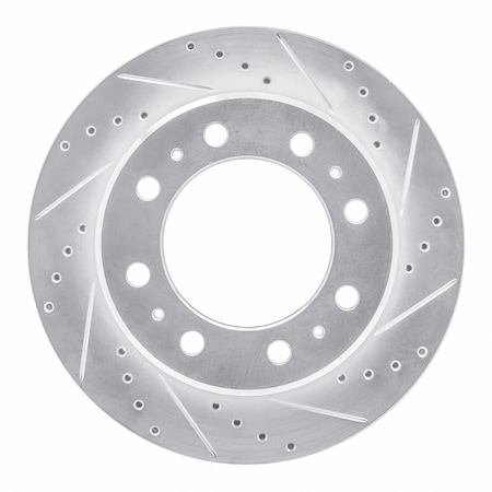 Dynamic Friction Co DFC Brake Rotor - Drilled and Slotted - Silver 631-40118R