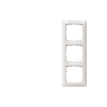 Siemens DELTA line, titanium white frame 3-fold, 222x 80 mm vertical, with Labeling 5TG2553-2