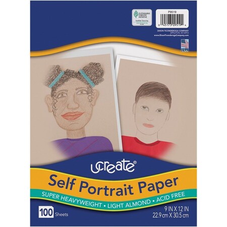Ucreate Self Portrait Paper, Light Almond, 9in x 12in, PK600 P9519
