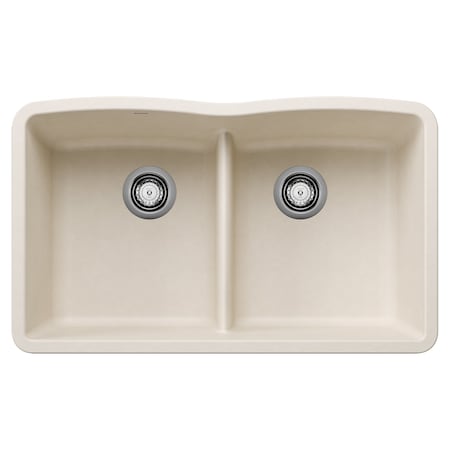 Blanco Diamond Equal Double Low Divide, Soft White 443069