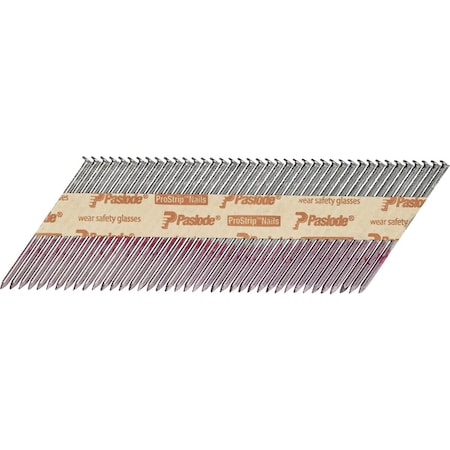 Paslode 3'' x 0.120'' 30 Degree Paper Tape Brite Smooth Shank RounDrive Framing Nails, 2500 Ct. 650836