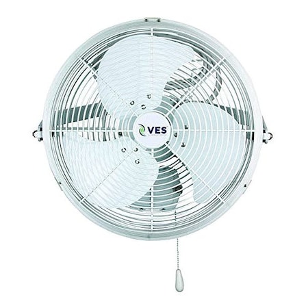 Ves-Artex Mounted Fan, Silver, 18 in Dia 102576