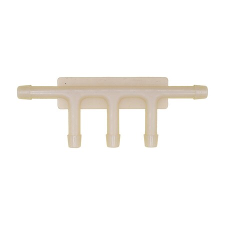 Auveco Nylon 5 Way Tee Connector 3/16in All Ends, 5PK 12949