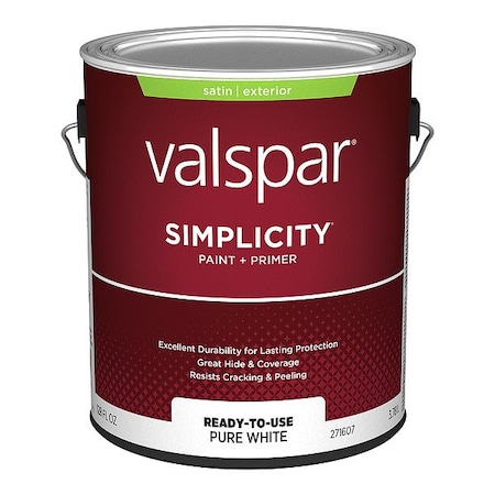 Valspar Interior Paint, Water, 1 gal, Satin 027.0003500.007