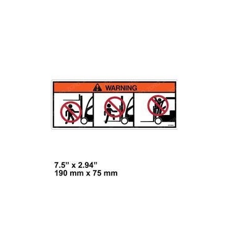 Yale REPLACEMENT DECAL, MAST WARNING 580058821