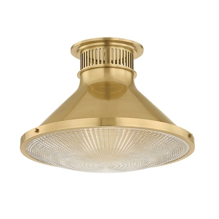 Hudson Valley Lighting Highclere 17.75 in. Flush Mount in Aged Brass by Mark D. Sikes MDS2403-AGB