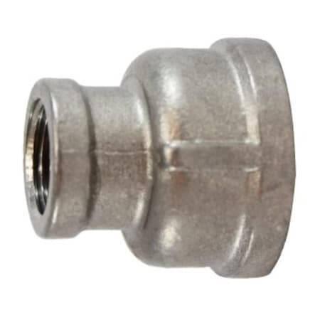 Gizmo 0.5 x 0.375 in. 150 lbs Stainless Steel 304 Reducing Coupling, Galvanized GI3266041
