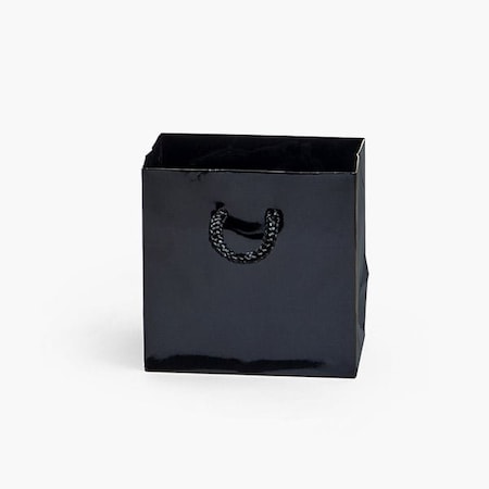 Nashville Wraps Black Gloss Gift Bags, Petite 4x2.5x4, 100PK GTPBBK