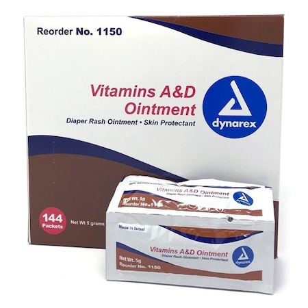 Dynarex Vitamin A & D Ointment 5g Foil Packets, 144PK 1150