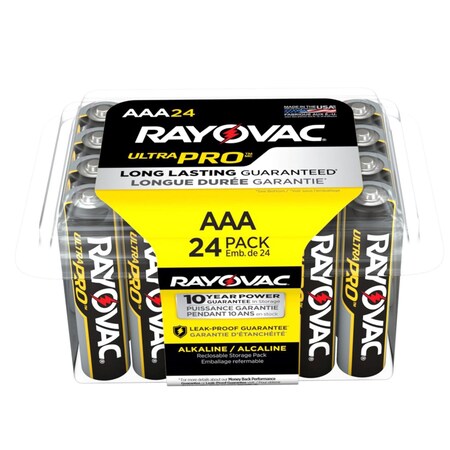 Rayovac Ultra Pro AAA Alkaline Battery, 24 PK, 1.5VDC ALAAA-24PPJ
