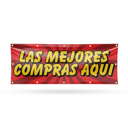 Signmission Las Mejores Compras Aqui, 48 Inch x 120 Inch, Vinyl Banner B-120-30723