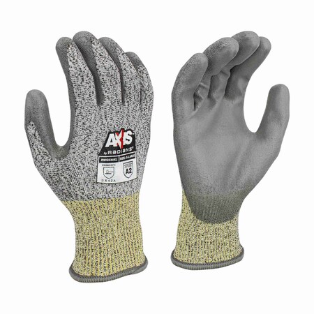 Radians Cut Resistant Coated Gloves, A2 Cut Level, Polyurethane, S, PR RWG530TS