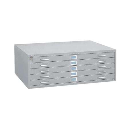 Safco Flat File Cabinet, Gray, 5 Drawers 4998GRR