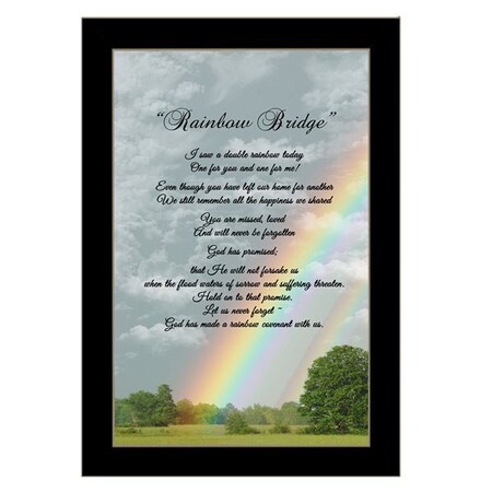 Homeroots Rainbow Bridge Black Framed Print Wall Art 408141