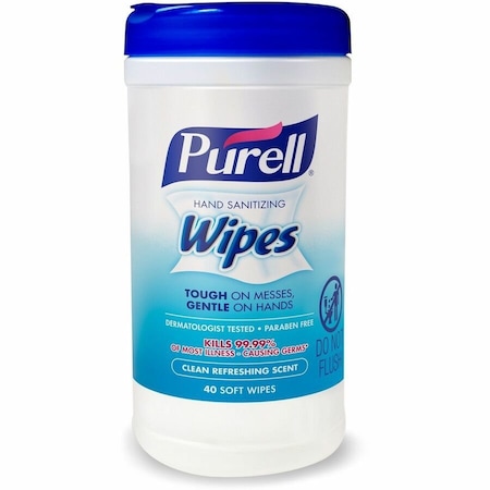 Purell Hand Sanitizing Wipes, 40 Count Canister, PK6 9120-06-CMR