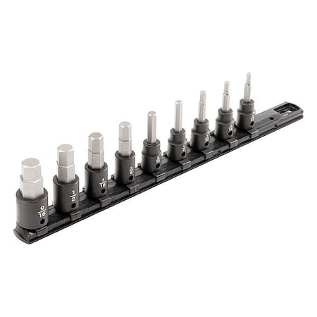 Tekton Socket Set, Steel, 13 1/4 in L SIB91101