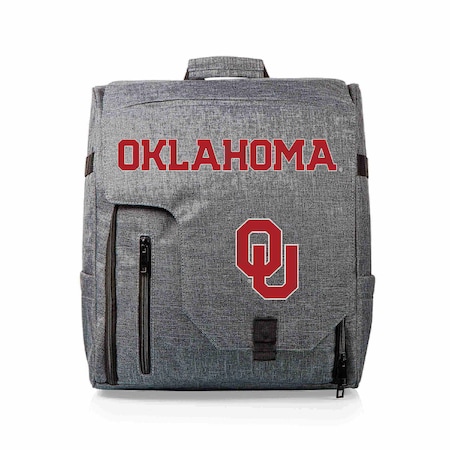 Picnic Time Family Of Brands Oklahoma Sooners - Commuter Travel Backpack Cooler, Heathered Gray 651-00-105-454-0