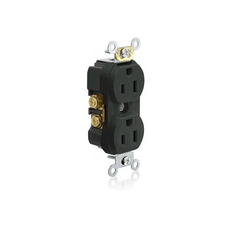 Leviton Commercial Grade Tamper-Resistant Duplex Receptacle, 15 Amp, 125 Volt TBR15-E