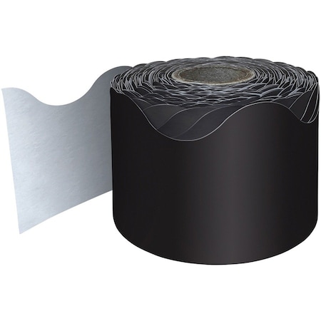 Carson Dellosa Black Rolled Scalloped Border, 65 Feet Per Roll, 3PK 108472