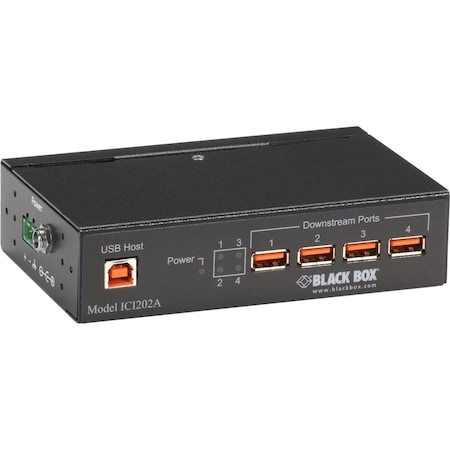 Black Box Industrial Grade Usb Hub, 4 Port w/ Is ICI202A