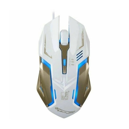 Sanoxy Gaming Mouse 4 Button USB Wired LED Breathing Fire Button 1600 DPI Laptop PC WHITE SANOXY-193154936298-WE