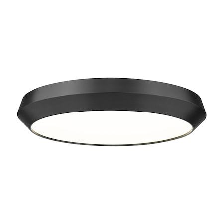Z-Lite Quasars Matte Black 1 Light Flush Mount 7701F20-MB-LED