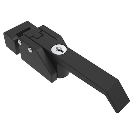 Southco Compression Latch, Lever Type, Key Locking, M5x0.8 tapped mounting holes  Zinc Alloy A7-10-352-20