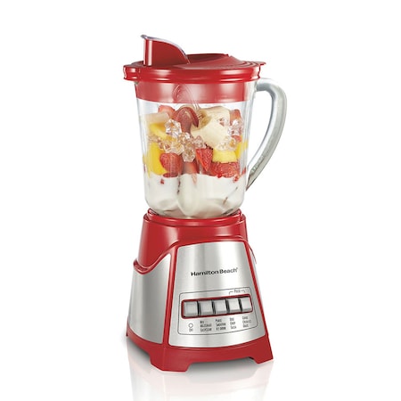 Hamilton Beach Power Elite 700 Watt Glass Jar Blender in Red 750124649M