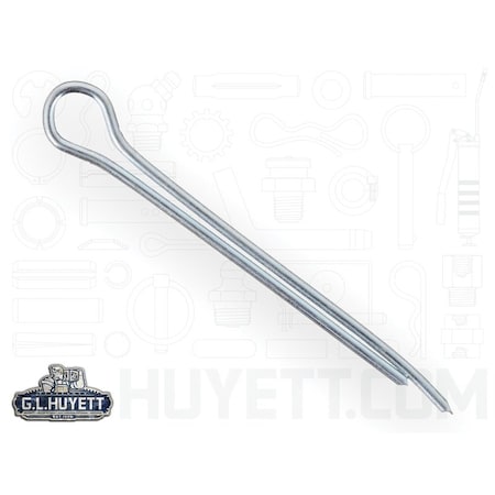 Huyett Hammerlock Cotter Pin, Zinc Plated Carbon Steel, 0.062 in Dia x 1.000 in Effective Length CPHZ-062-1000