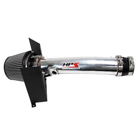Hps Performance Air Intake Kit with Heat Shield, Polished,  827-583P