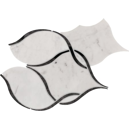 Daltile Lavaliere Natural Stone Intertwining Arabesque Mosaic, 7.90 Sqft per Carton, 10PK LV11IWNARBMS1L