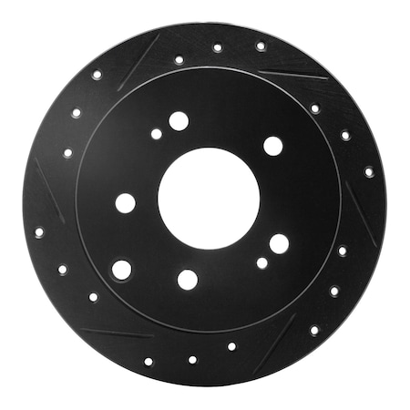 Dynamic Friction Co DFC Brake Rotor - Drilled and Slotted - Black 633-72038L