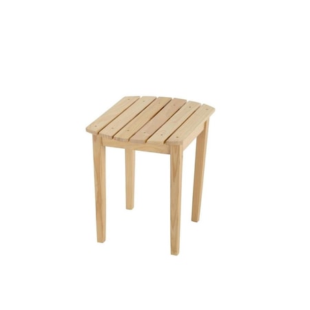 W Unlimited Oceanic Collection Solid Wood Side Table, Natural SW2009NC-ET