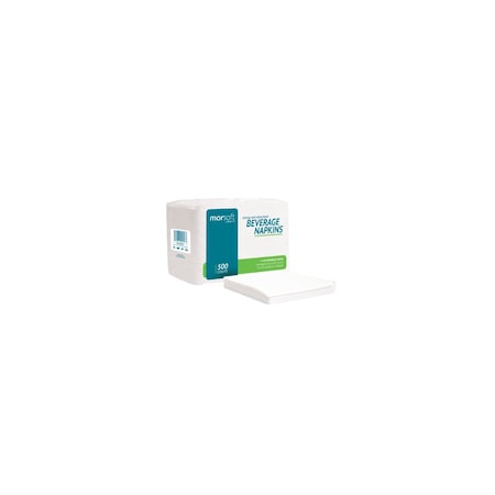 Morcon Beverage Napkin White, 9inx9in, PK4000 B8500