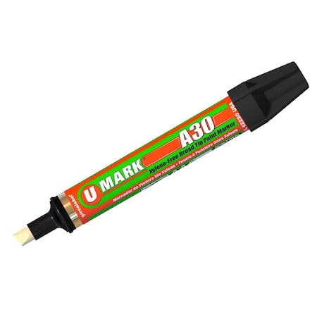 U-Mark A30 Broad Tip Paint Marker Black 10301