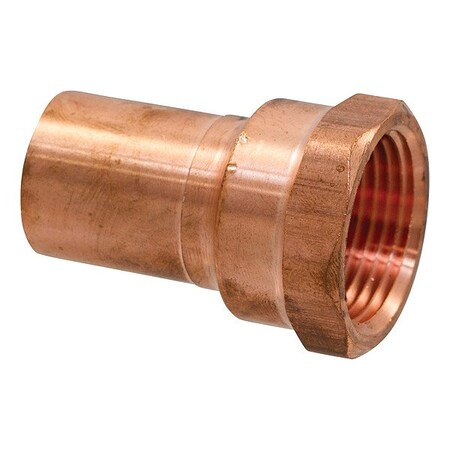 Nibco Copper, Straight, FTG, 1/2in, FNPT, 3/8in 9028405PC