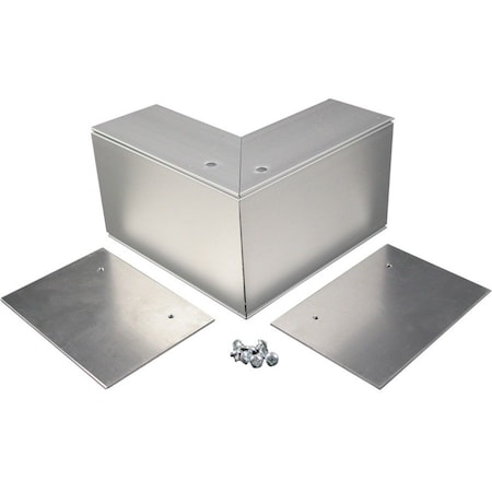 Wiremold External Elbow Fitting, Gray, Aluminum AL3318