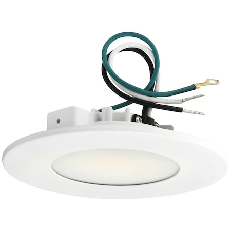 Sunlite LED 4" 10W Energy Star Dimmable White Junction Box Retrofit Round Flat Lens Downlight, 2700K 87688-SU