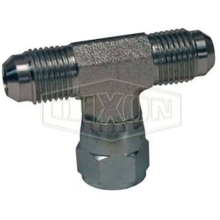 Dixon Hydraulic Tee, 1-1/16-12 Nominal, 37Deg Female JIC Swivel x 37Deg Male JIC Flare, Steel, Domestic 6600-12