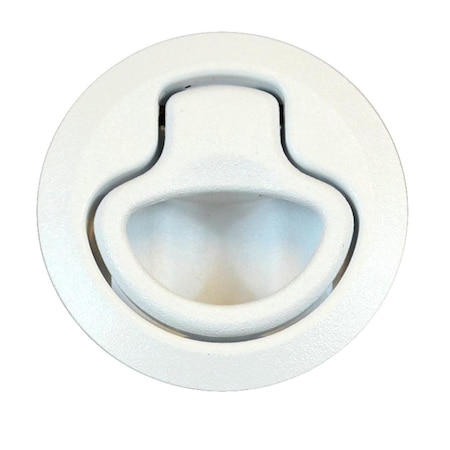 Swivel Flush Pull Latch Pull To Open Non Locking Plastic, White SW2936793