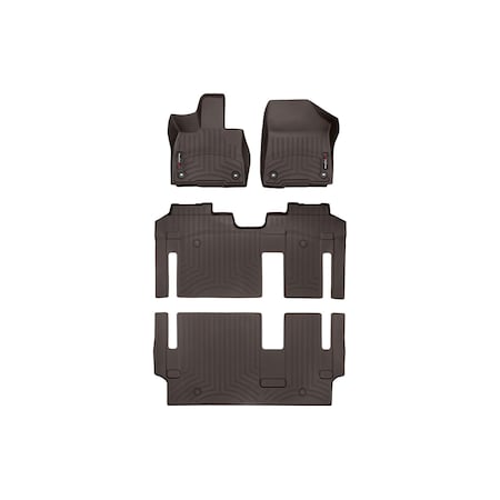 Weathertech Cocoa, Front, rear, and rear Floorliners 471641-1-3-4