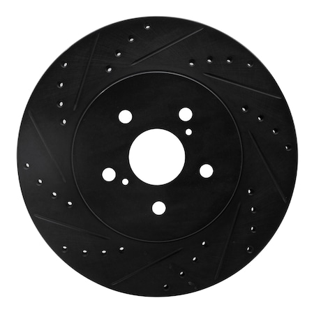 Dynamic Friction Co DFC Brake Rotor - Drilled and Slotted - Black 633-76129L