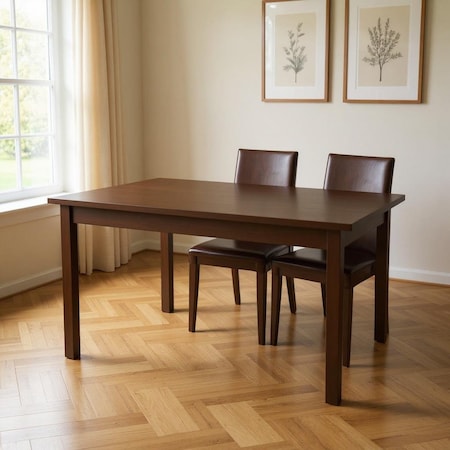 Homeroots 48" Coffee Solid Wood Dining Table 548859