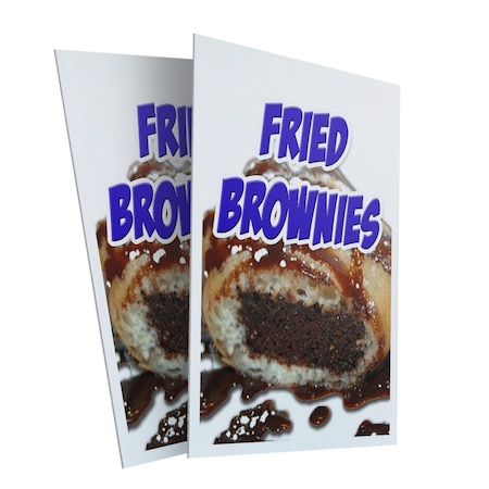 Signmission Fried Brownies, Plastic Signs Only 24 Inch x 36 Inch, Corrugated Plastic, 2PK CSB-2436-2PACK-Fried Brownies