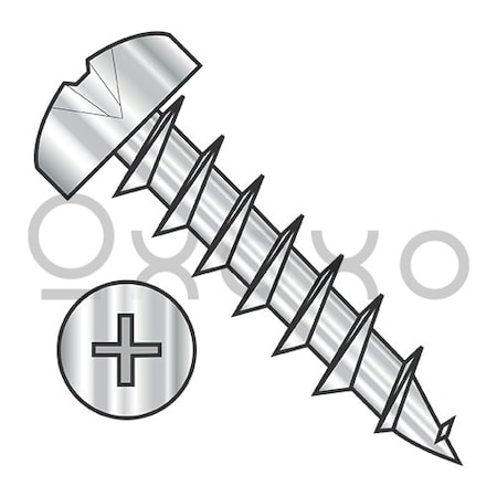 Oxoxo 6-13X5/8 Phillips Pan Deep Thread Wood Screw Full Threaded 410 Stainless Bright Hardened, 5000PK 620628