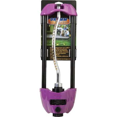 Dramm ColorStorm Heavy-Duty Metal 3000 Sq. Ft. Berry Oscillating Sprinkler 10-15006