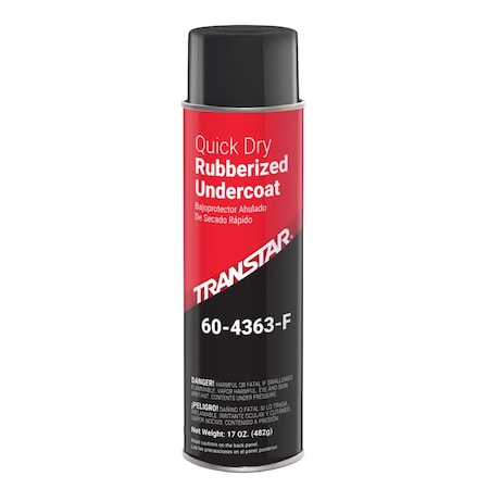 Transtar Autobody Technology Quick Dry Rubberized Undercoating, 20 oz, Can, Aerosol, Black 60-4363-F