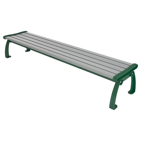 Ultrasite Outdoor Bench, 96 in L, Gray PB 8GRAGFHERBAC