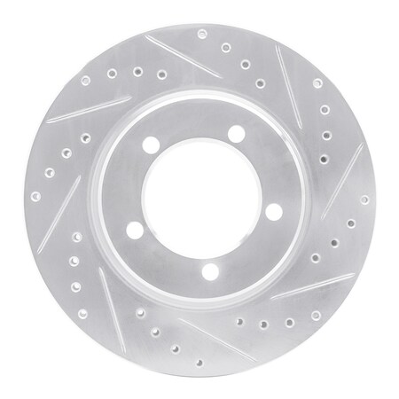 Dynamic Friction Co DFC Brake Rotor - Drilled and Slotted - Silver 631-47030R
