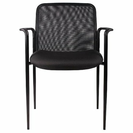 Boss Guest Chair, 24 in W 24" L 33" H, Fixed, Mesh Seat B6909-BK